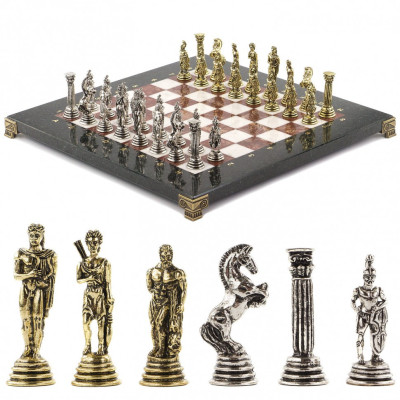 Шахматы "Греко-Римская война" 32х32 см лемезит мрамор