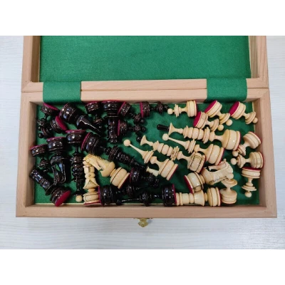 Шахматы подарочные клен презент орех средние