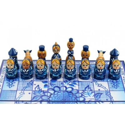 Шахматы подарочные Гжель
