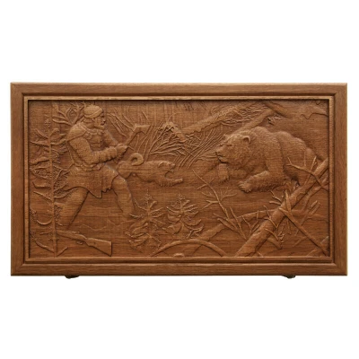 Нарды резные Борьба с медведем