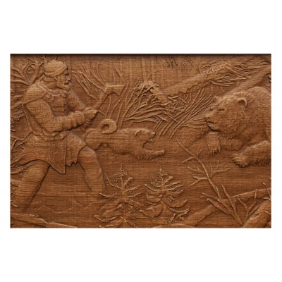 Нарды резные Борьба с медведем