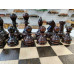 Эксклюзивные шахматы из карельской березы в ларце из черного дерева 45х45 см