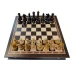 Эксклюзивные шахматы из карельской березы в ларце из черного дерева 45х45 см