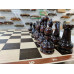 Эксклюзивные шахматы из карельской березы в ларце из черного дерева 45х45 см