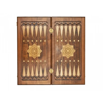 Нарды резные Узорные большие из массива