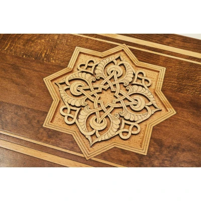 Нарды резные Узорные большие из массива