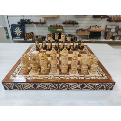 Шахматы резные Ледовая битва большие