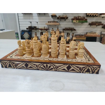 Шахматы резные Ледовая битва большие