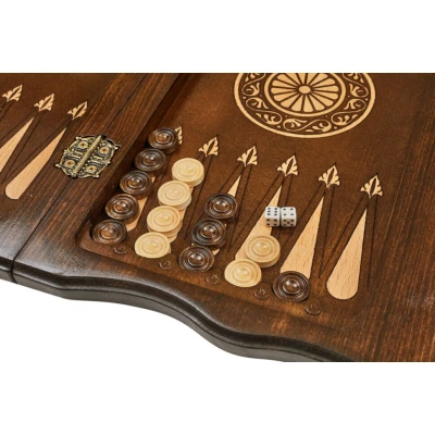 Шахматы   нарды резные Герб РФ