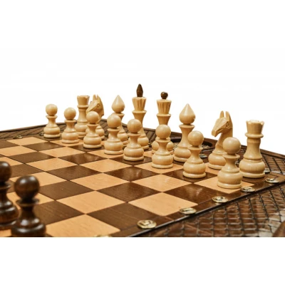 Шахматы   нарды резные Герб РФ