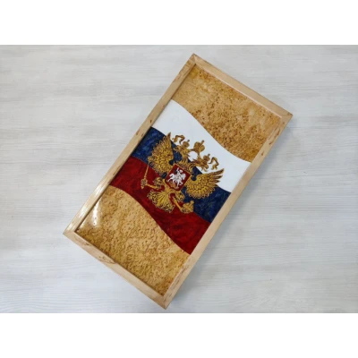 Нарды эксклюзивные Герб России карельская береза