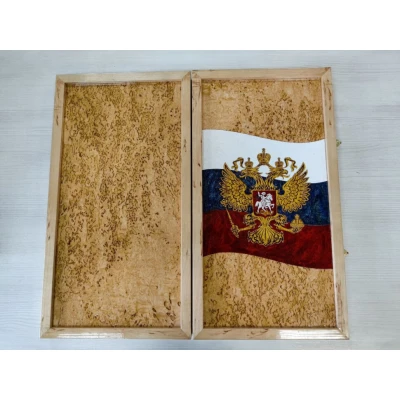 Нарды эксклюзивные Герб России карельская береза