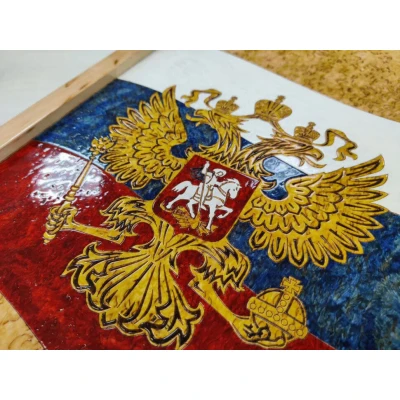 Нарды эксклюзивные Герб России карельская береза