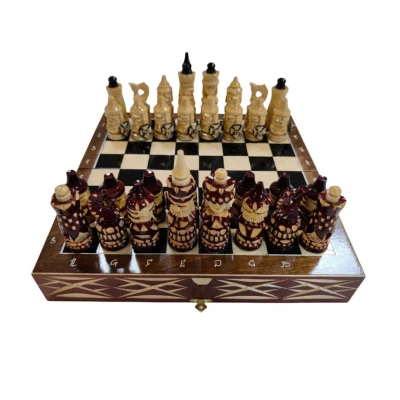 Шахматы резные Каверник ручная работа 27 на 27 см