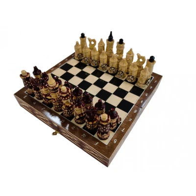 Шахматы резные Каверник ручная работа 27 на 27 см