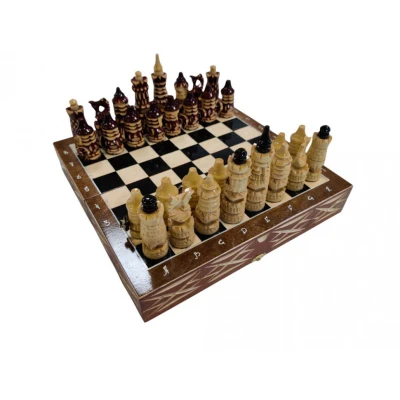 Шахматы резные Каверник ручная работа 27 на 27 см