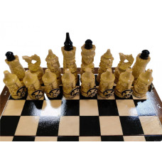 Шахматы резные Каверник ручная работа 27 на 27 см