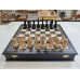Шахматы в ларце из мореного дуба 45 на 45 см с фигурами из бука с утяжелением