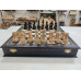 Шахматы в ларце из мореного дуба 45 на 45 см с фигурами из бука с утяжелением