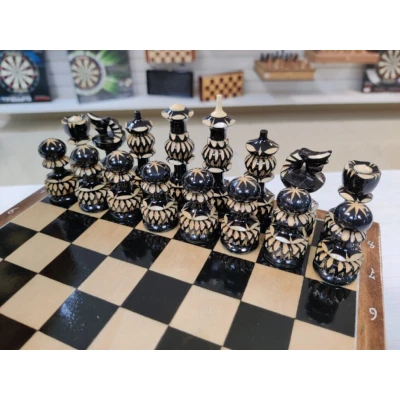 Шахматы резные в подарочном ларце Вязь