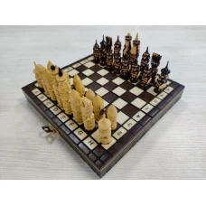 Шахматы резные Ледовая битва мини