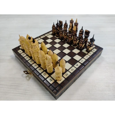 Шахматы резные Ледовая битва мини