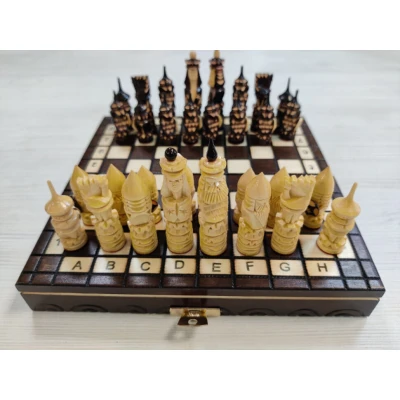 Шахматы резные Ледовая битва мини