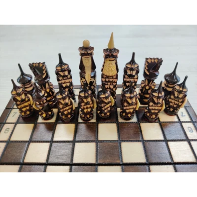 Шахматы резные Ледовая битва мини