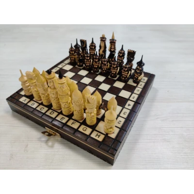 Шахматы резные Ледовая битва мини