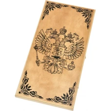 Нарды деревянные Герб России темные
