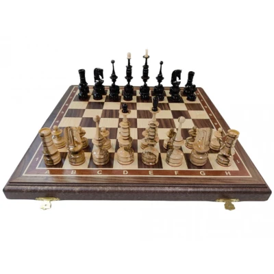 Шахматы Рояльные из ореха и клена, 45 на 45 см в разложенном виде