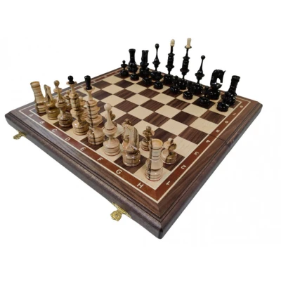 Шахматы Рояльные из ореха и клена, 45 на 45 см в разложенном виде