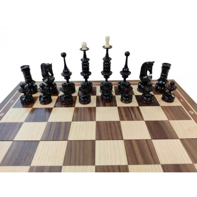 Шахматы Рояльные из ореха и клена, 45 на 45 см в разложенном виде