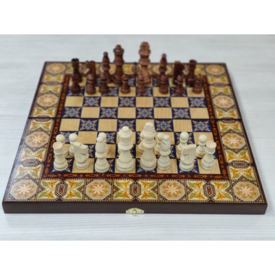 Шахматы нарды шашки Орнамент 40 на 40 см
