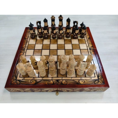 Шахматы ручной работы Ледовая битва большие