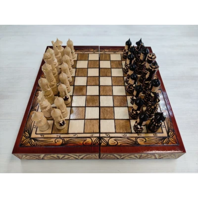 Шахматы ручной работы Ледовая битва большие