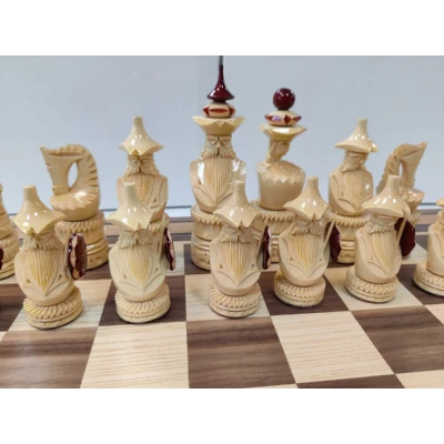 Шахматы резные ручной работы Солдаты