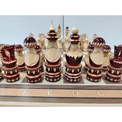 Шахматы резные ручной работы Солдаты