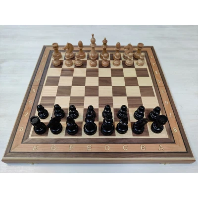 Шахматы премиальные из бука и ореха 50 см