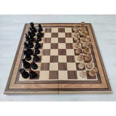 Шахматы премиальные из бука и ореха 50 см