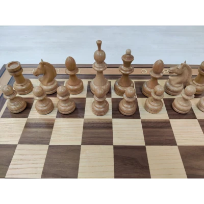 Шахматы премиальные из бука и ореха 50 см