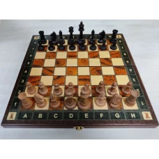 Шахматы деревянные подарочные Тура Люкс с утяжеленными фигурами из бука