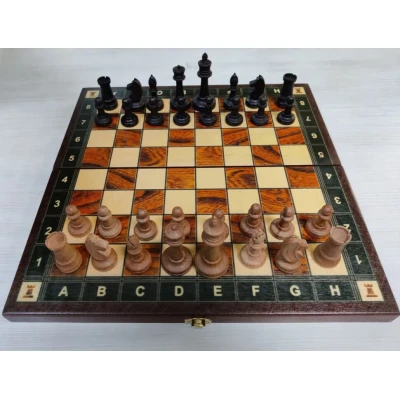 Шахматы деревянные подарочные Тура Люкс с утяжеленными фигурами из бука