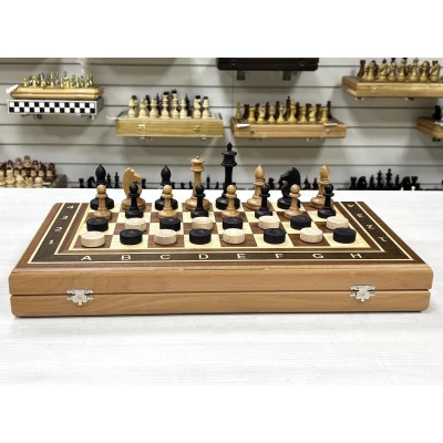 Шахматы нарды шашки Турнир красное дерево большие