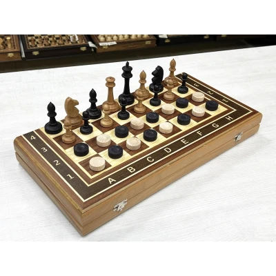 Шахматы нарды шашки Турнир красное дерево большие