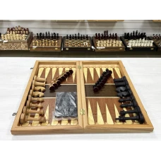Шахматы нарды шашки Турнир красное дерево большие