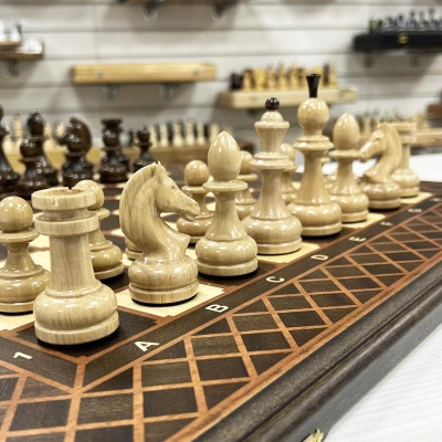 Шахматы нарды шашки венге Премиальные люкс
