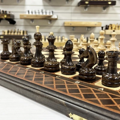 Шахматы нарды шашки венге Премиальные люкс