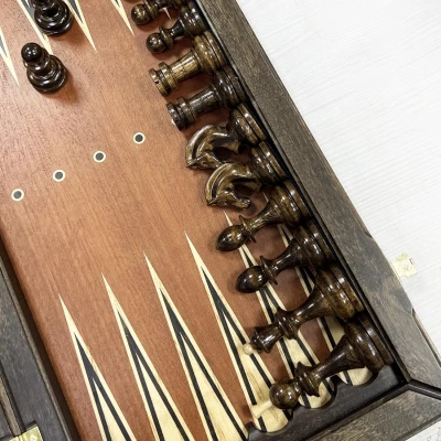 Шахматы нарды шашки венге Премиальные люкс