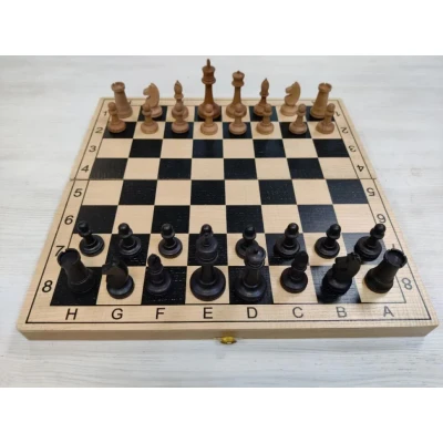 Шахматы турнирные Авангард с утяжелением средние на доске из бука